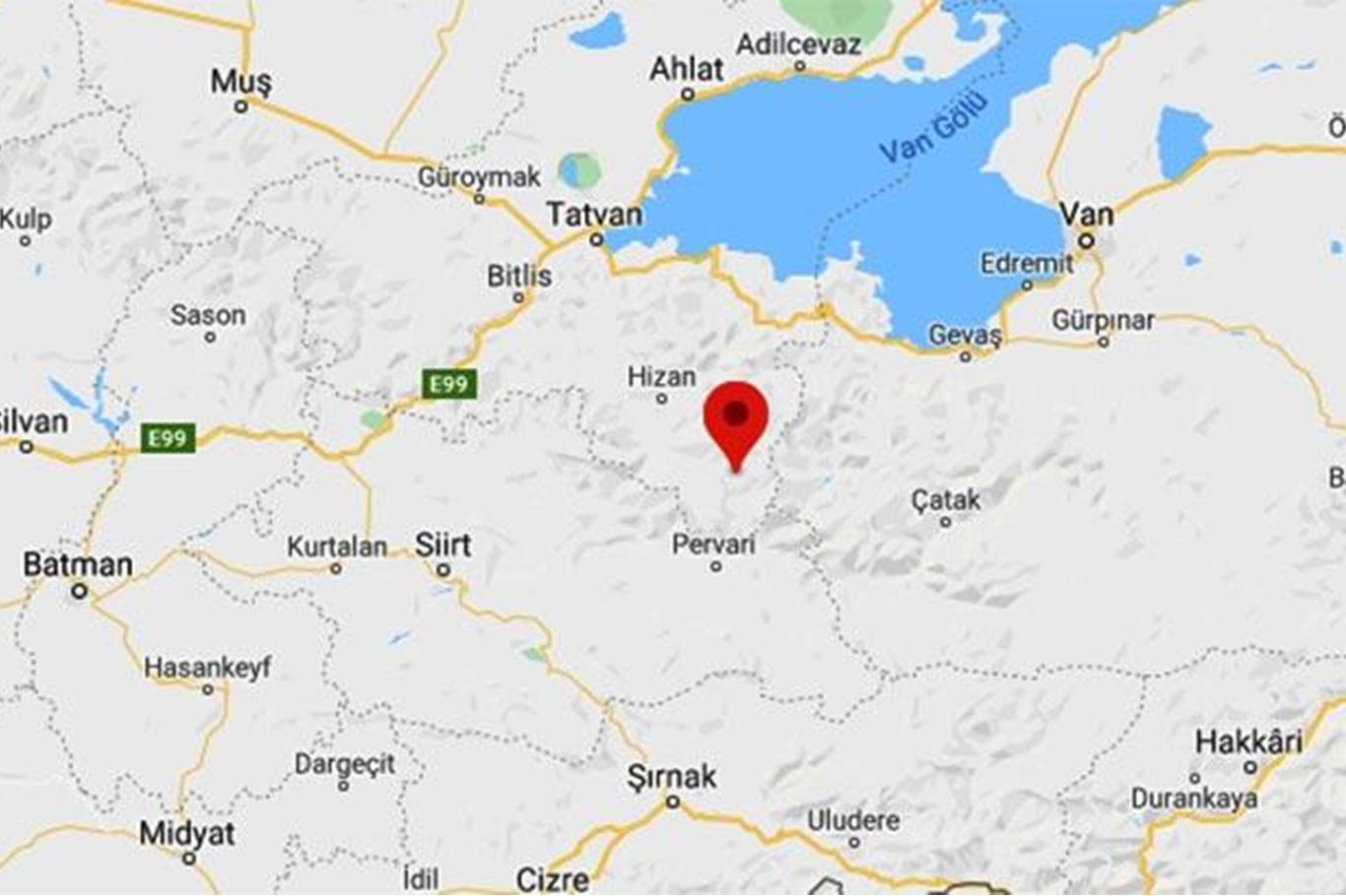 Bitlis'te meydana gelen depremde ilk belirlemelere göre can kaybı yaşanmadı